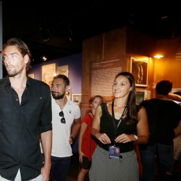 Exclusif - Camille Lacourt - Inauguration du musée Louis De Funès, dédié à la carrière cinématographique de l'acteur Louis De Funès. Le musée ouvrira ses portes au public le jeudi 1er août. Saint Raphaël, le 31 juillet 2019. Le musée présente aussi des archives familiales.