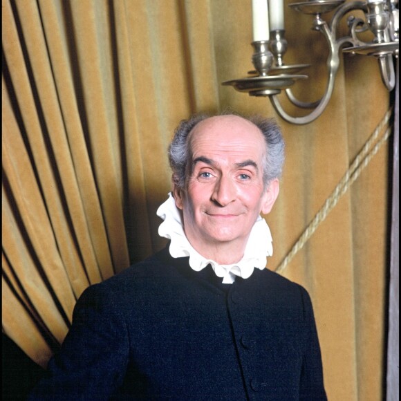 Image d'archives de Louis de Funès dans "L'avare", Paris, le 8 février 1980