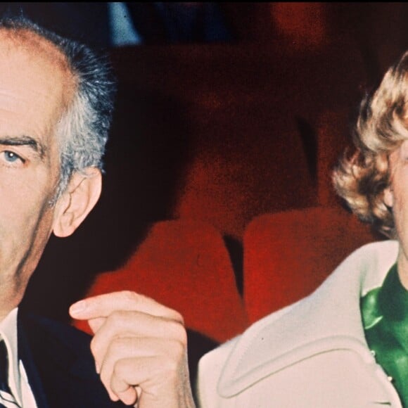 Image d'archives de Louis de Funès et de sa femme Jeanne Augustine Barthélemy, novembre 1974