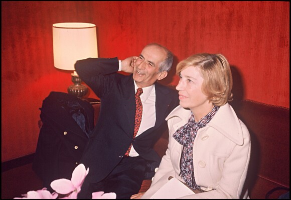 Image d'archives de Louis de Funès et de sa femme Jeanne Augustine Barthélemy, Paris, octobre 1976