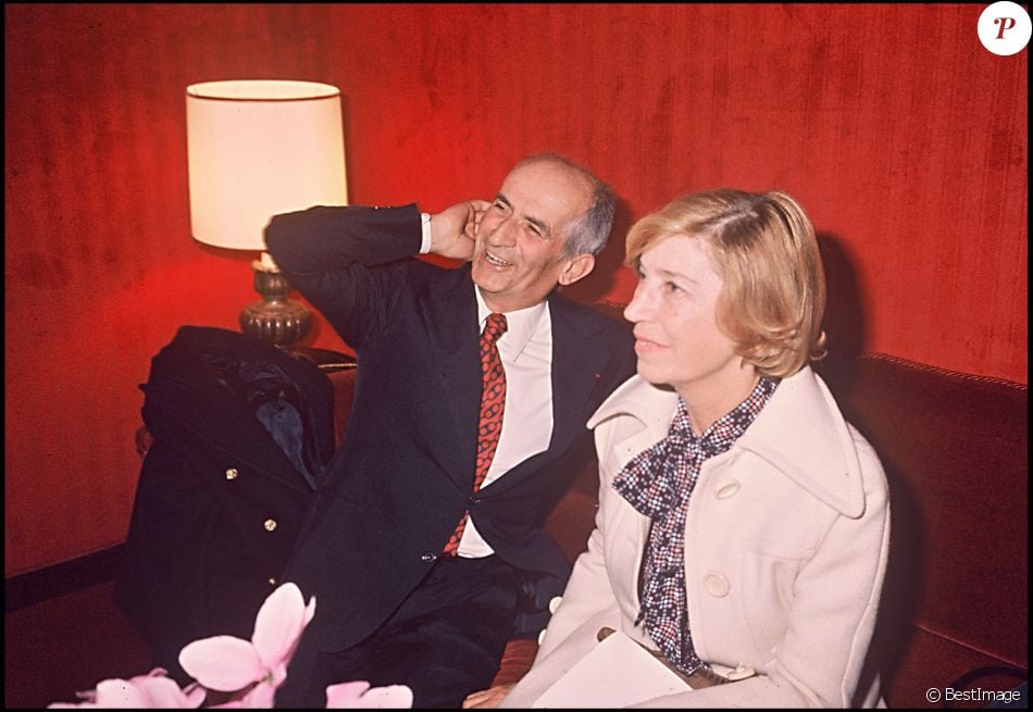 Image d&#039;archives de Louis de Funès et de sa femme  Jeanne Augustine Barthélemy , Paris, octobre 1976