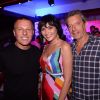 Exclusif - Jean-Roch, Valérie Bègue (Miss France 2008), Michel Cymes au VIP Room à Saint-Tropez au mois de juillet 2019. © Rachid Bellak/Bestimage