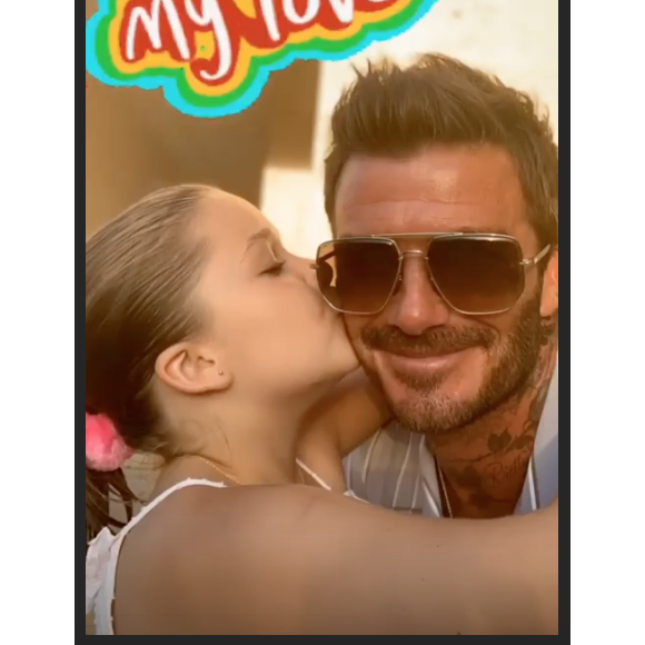 David et Harper Beckham en vacances dans les Pouilles, en Italie, le 06 août 2019.
