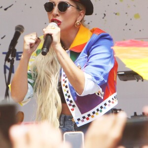 Lady Gaga - Personnalités lors de la Gay Pride à New York, le 28 Juin 2019.