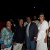 Jean-Pierre Tuveri, maire de Saint-Tropez, sa femme Cecilia, François Hollande et sa compagne Julie Gayet lors de la première édition de l'INDIE FEST à la citadelle de Saint-Tropez, Côte d'Azur, France, le 11 août 2019.