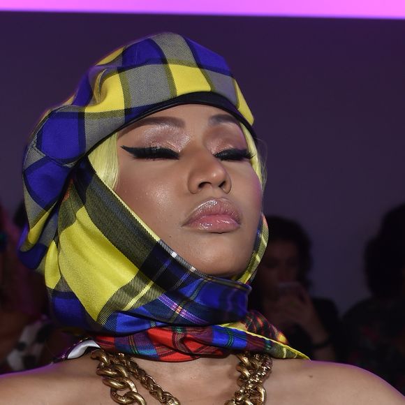 Nicki Minaj lors du défilé Versace "Collection Prêt-à-Porter Printemps/Eté 2019" lors de la Fashion Week de Milan, Italie, le 21 septembre 2018.