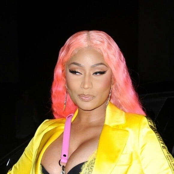Nicki Minaj arrive au défilé "Off White" lors de la Fashion Week à New York, le 5 septembre 2018.