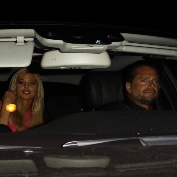 Exclusif - David Charvet, Donna D'Errico - Les deux stars d'Alerte à Malibu se retrouvent pour diner au restaurant Delilah à Los Angeles, le 28 juin 2019.