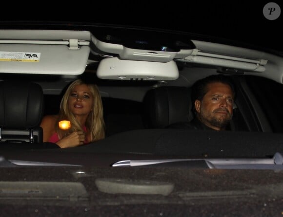 Exclusif - David Charvet, Donna D'Errico - Les deux stars d'Alerte à Malibu se retrouvent pour diner au restaurant Delilah à Los Angeles, le 28 juin 2019.