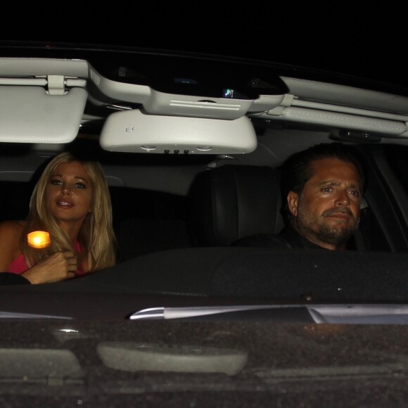 Exclusif - David Charvet, Donna D'Errico - Les deux stars d'Alerte à Malibu se retrouvent pour diner au restaurant Delilah à Los Angeles, le 28 juin 2019.