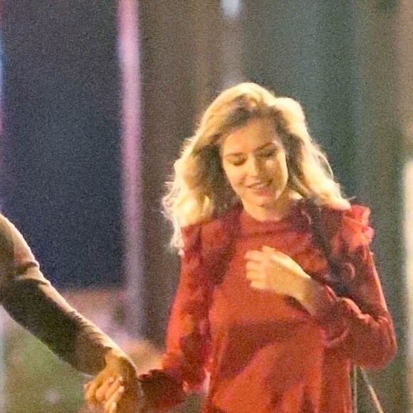 Exclusif - David Charvet et Anna Tarnowska à la sortie du club Raspoutine à Los Angeles le 2 mai 2019.