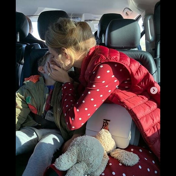 Natalia Vodianova et son fils Maxim. Mai 2019.