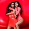 Kim Kardashian et Kylie Jenner dévoilent leur collection de parfums. Août 2019.