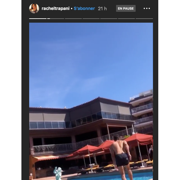 Rachel Legrain-Trapani et Valentin Léonard sur Instagram, Lloret de Mar, le 21 août 2019.
