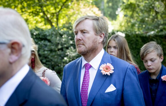 La reine Maxima et le roi Willem-Alexander des Pays-Bas lors des obsèques de la princesse Christina au palais de Noordeinde à La Haye le 22 août 2019.