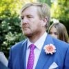 Le roi Willem-Alexander des Pays-Bas, très marqué, lors des obsèques de sa tante la princesse Christina au palais de Noordeinde à La Haye le 22 août 2019.