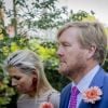 La reine Maxima et le roi Willem-Alexander des Pays-Bas lors des obsèques de la princesse Christina au palais de Noordeinde à La Haye le 22 août 2019.