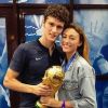 Rachel Legrain-Trapani et Benjamin Pavard après la victoire de l'équipe de France à la Coupe du monde 2018 - Instagram - 15 juillet 2018