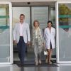 Le roi Felipe VI d'Espagne, la reine Sofia - La famille royale d'Espagne passe à l'hôpital universitaire Quirónsalud de Pozuelo de Alarcón de Madrid pour rendre visite à Juan Carlos 1er, opéré du coeur le 24 août 2019.