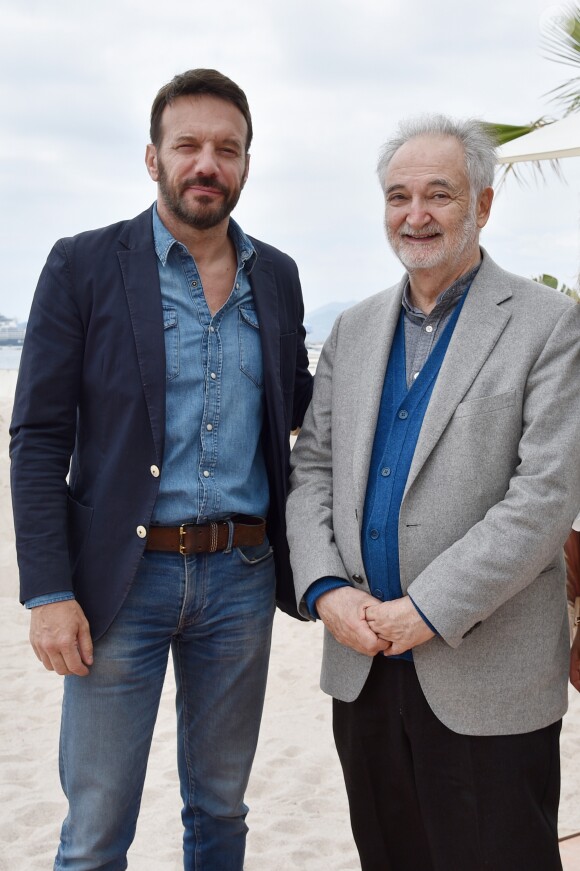 Samuel Le Bihan Jacques Attali et Audrey Tcherkoff au déjeuner "Cinéma Positif" lors du 72ème Festival International du Film de Cannes, le 23 mai 2019. © Giancarlo Gorassini/Bestimage