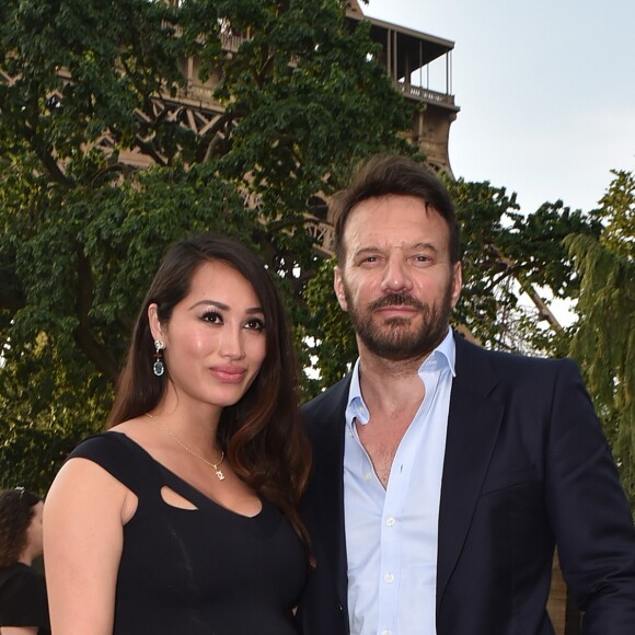 Samuel Le Bihan et sa compagne Angela (Enceinte) - People et Backstage du Grand concert de Musique classique du 14 juillet au Champs de Mars à Paris. Le 14 juillet 2018 © Guirec-Gorassini-Veeren / Bestimage