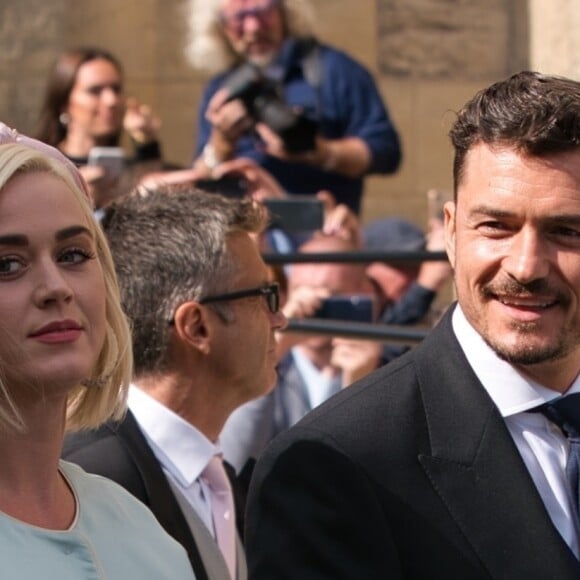 Katy Perry et son fiancé Orlando Bloom - Les invités arrivent au mariage de E. Goulding et C. Jopling en la cathédrale d'York, le 31 août 2019