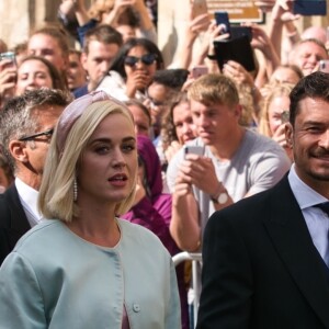Katy Perry et son fiancé Orlando Bloom - Les invités arrivent au mariage de E. Goulding et C. Jopling en la cathédrale d'York, le 31 août 2019