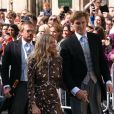 Sienna Miller et son compagnon Lucas Zwirner - Les invités arrivent au mariage de E. Goulding et C. Jopling en la cathédrale d'York, le 31 août 2019