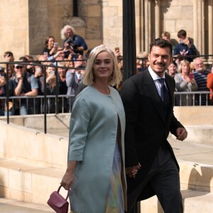 Katy Perry et son fiancé Orlando Bloom - Les invités arrivent au mariage de E. Goulding et C. Jopling en la cathédrale d'York, le 31 août 2019