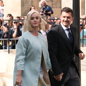 Katy Perry et son fiancé Orlando Bloom - Les invités arrivent au mariage de E. Goulding et C. Jopling en la cathédrale d'York, le 31 août 2019