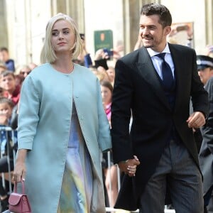 Katy Perry et son fiancé Orlando Bloom - Les invités arrivent au mariage de E. Goulding et C.Jopling en la cathédrale d'York, le 31 août 2019