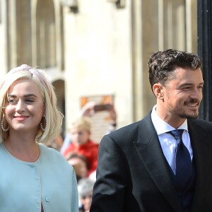 Katy Perry et son fiancé Orlando Bloom - Les invités arrivent au mariage de E. Goulding et C.Jopling en la cathédrale d'York, le 31 août 2019