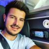 Vincent Niclo pose dans son avion à Paris, en provenance de Miami, le 1er septembre 2019.