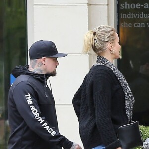 Exclusif - Cameron Diaz et son mari Benji Madden sont allés faire du shopping dans une bijouterie après avoir déjeuné au Pain Quotidien à Calabasas, le 11 mars 2019