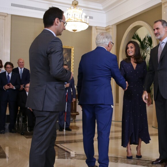 La reine Letizia et le roi Felipe VI d'Espagne recevait le 3 septembre 2019 en audience, au palais de la Zaruela à Madrid, une délégation du Comité espagnol des représentants des personnes handicapées (CERMI).