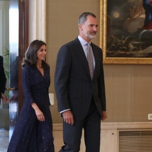 La reine Letizia et le roi Felipe VI d'Espagne recevait le 3 septembre 2019 en audience, au palais de la Zaruela à Madrid, une délégation du Comité espagnol des représentants des personnes handicapées (CERMI).