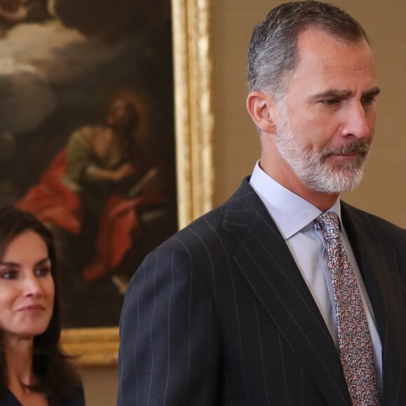 La reine Letizia et le roi Felipe VI d'Espagne recevait le 3 septembre 2019 en audience, au palais de la Zaruela à Madrid, une délégation du Comité espagnol des représentants des personnes handicapées (CERMI).