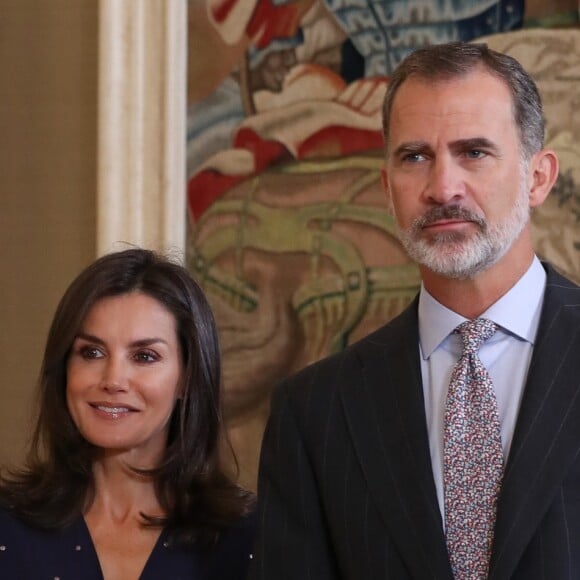 La reine Letizia et le roi Felipe VI d'Espagne recevait le 3 septembre 2019 en audience, au palais de la Zaruela à Madrid, une délégation du Comité espagnol des représentants des personnes handicapées (CERMI).