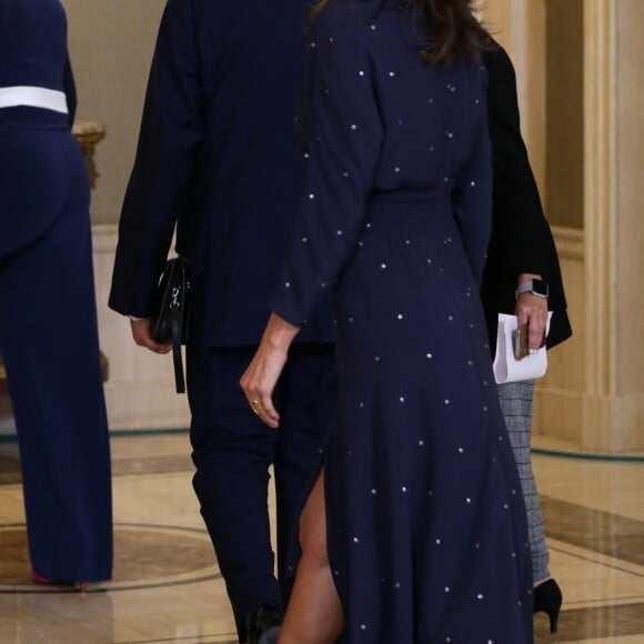 La reine Letizia et le roi Felipe VI d'Espagne accordaient le 3 septembre 2019 des audiences au palais de la Zaruela à Madrid.