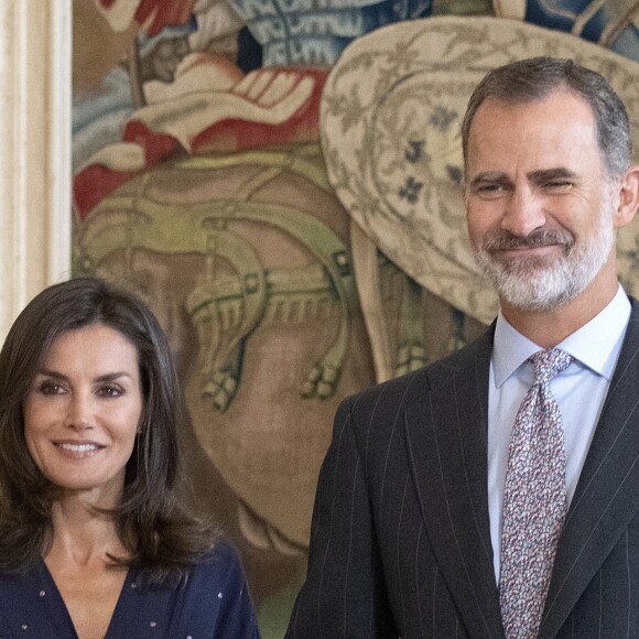 La reine Letizia et le roi Felipe VI d'Espagne accordaient le 3 septembre 2019 des audiences au palais de la Zaruela à Madrid.