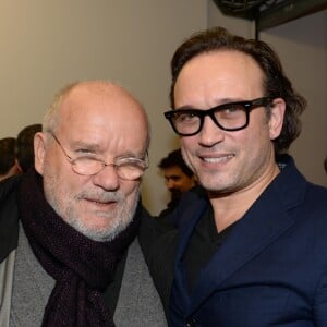 Exclusif - Peter Lindbergh, Vincent Pérez - Vernissage de l'exposition photo de Vincent Pérez à Paris à la Galerie Cinéma rue Saint Claude. Paris, le 08 Janvier 2015.