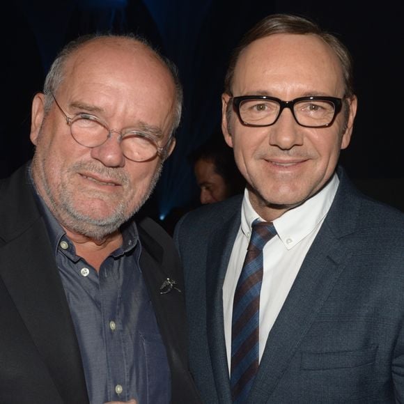 Peter Lindbergh et Kevin Spacey - Gala IWC lors du Salon International de la Haute Horlogerie (SIHH) à Genève le 21 janvier 2014.