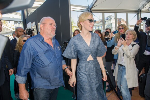 Peter Lindbergh et Cate Blanchett - Ouverture de la galerie IWC lors du festival du film de Zürich. Le 27 septembre 2014.