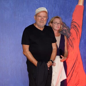 Peter Lindbergh et sa femme Petra Lindbergh lors de la première du film ''Franca: Chaos And Creation'' lors du 73e Festival du Film de Venise, la Mostra, le 2 septembre 2016.