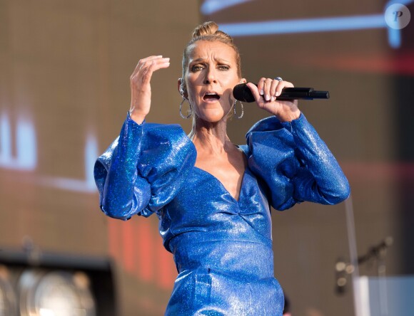 Céline Dion en concert lors du "2019 British Summer Time Festival"à Hyde Park. Londres, le 5 juillet 2019.