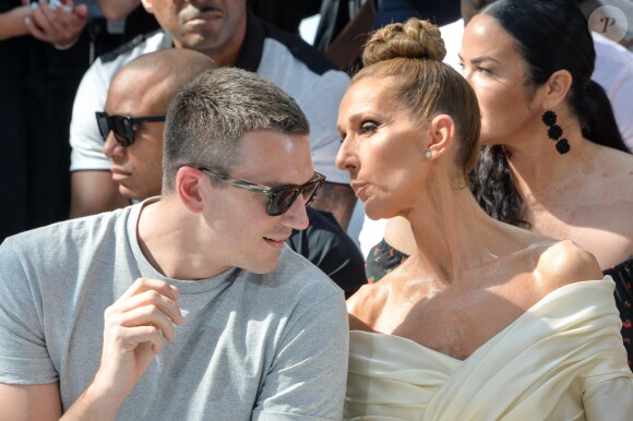 Celine Dion, Pepe Munoz - Front row du Défilé de mode Haute-Couture Automne/Hiver 2019/2020 Alexandre Vauthier à Paris. Le 2 juillet 2019. © Veeren Ramsamy / Christophe Clovis / Bestimage
