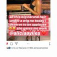 Alicia Aylies et sa nouvelle coupe improbable sur Instagram.