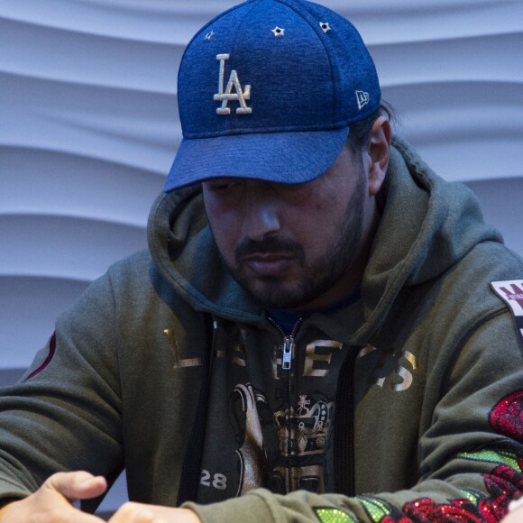 Exclusif - Moundir Zoughari - 2eme jour de la Finale du Winamax Poker Tour au cercle Clichy Montmartre à Paris , le 2 mars 2018. © Pierre Perusseau/Bestimage