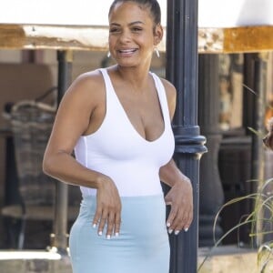 Christina Milian enceinte se promène à Los Angeles le 7 septembre 2019.