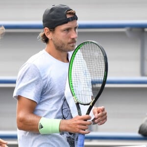 Lucas Pouille et sa coach Amélie Mauresmo - Les joueurs de tennis s'entraînent lors du tournoi US Open au sein de l'USTA National Tennis Center à New York, le 25 août 2019. © Chryslene Caillaud / Panoramic / Bestimage